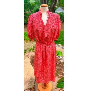 Authentic Vintage Valentino Studio Red White Dress By Jack Mulqueen Silk Unsized